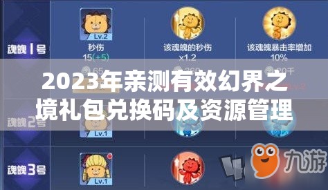 2023年亲测有效幻界之境礼包兑换码及资源管理优化指南详解