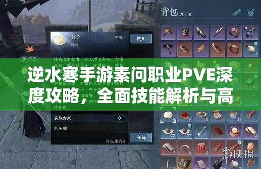 逆水寒手游素问职业PVE深度攻略，全面技能解析与高效连招秘籍