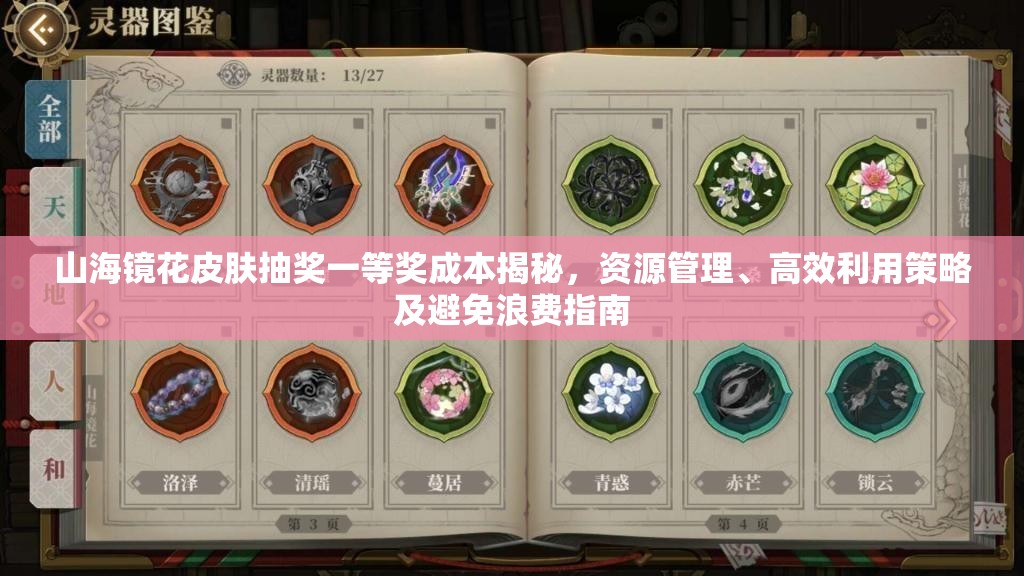 山海镜花皮肤抽奖一等奖成本揭秘，资源管理、高效利用策略及避免浪费指南