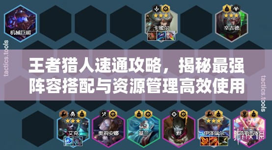 王者猎人速通攻略，揭秘最强阵容搭配与资源管理高效使用策略，实现价值最大化