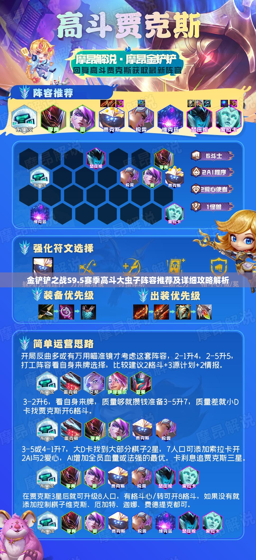 金铲铲之战S9.5赛季高斗大虫子阵容推荐及详细攻略解析