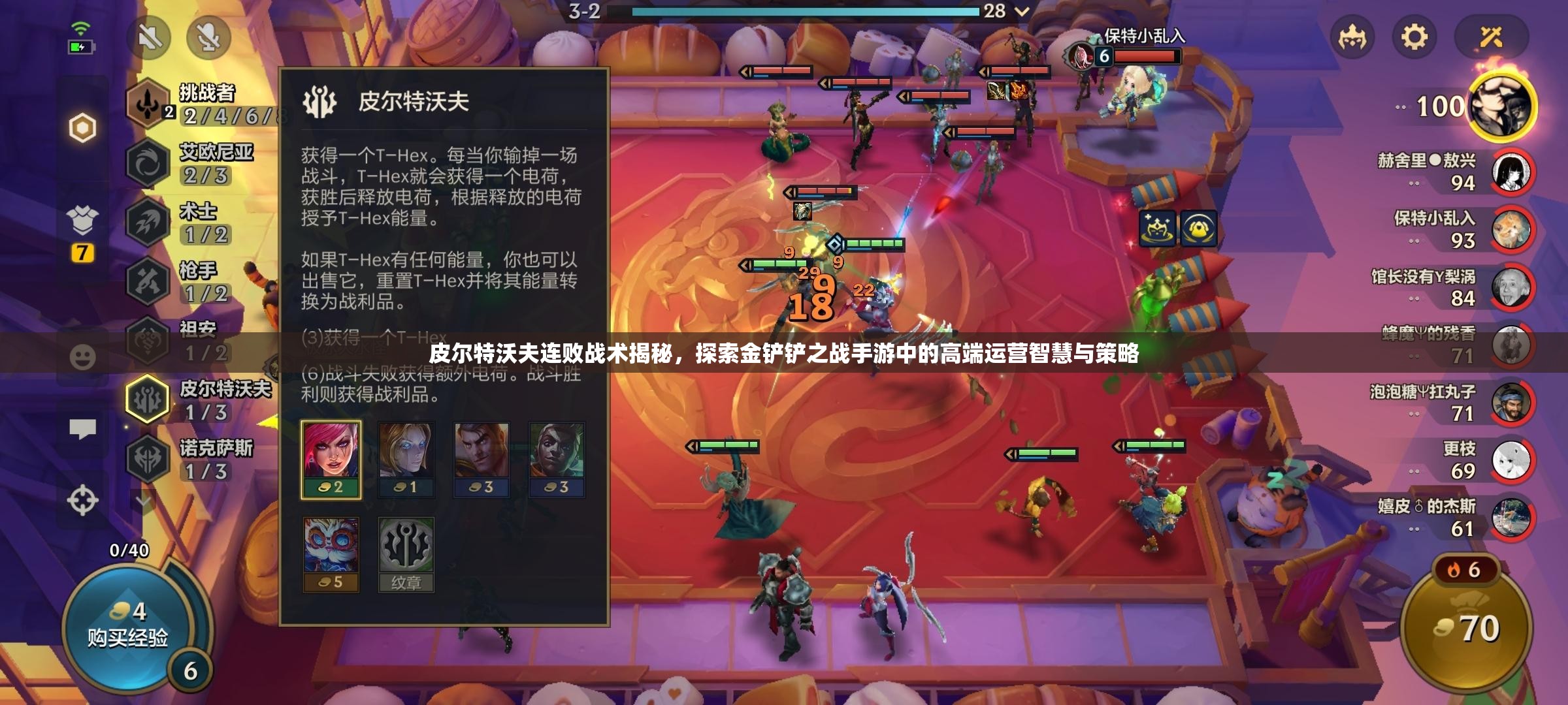 皮尔特沃夫连败战术揭秘，探索金铲铲之战手游中的高端运营智慧与策略