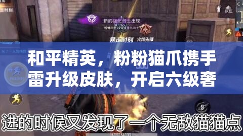 和平精英，粉粉猫爪携手雷升级皮肤，开启六级奢华装备之旅
