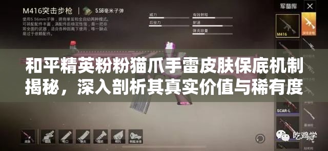 和平精英粉粉猫爪手雷皮肤保底机制揭秘，深入剖析其真实价值与稀有度