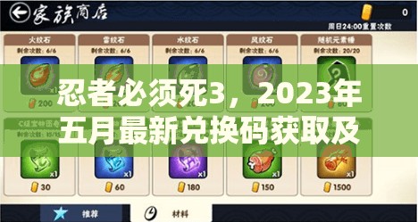 忍者必须死3，2023年五月最新兑换码获取及其在资源管理中高效利用策略解析