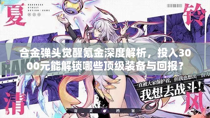 合金弹头觉醒氪金深度解析，投入3000元能解锁哪些顶级装备与回报？