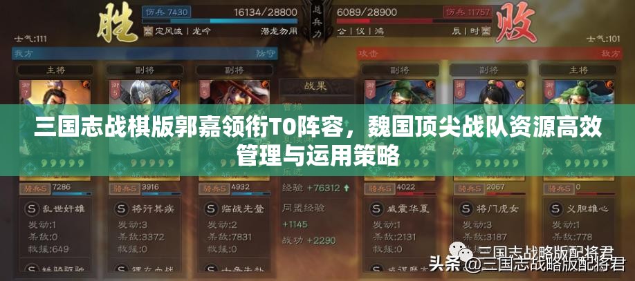三国志战棋版郭嘉领衔T0阵容，魏国顶尖战队资源高效管理与运用策略