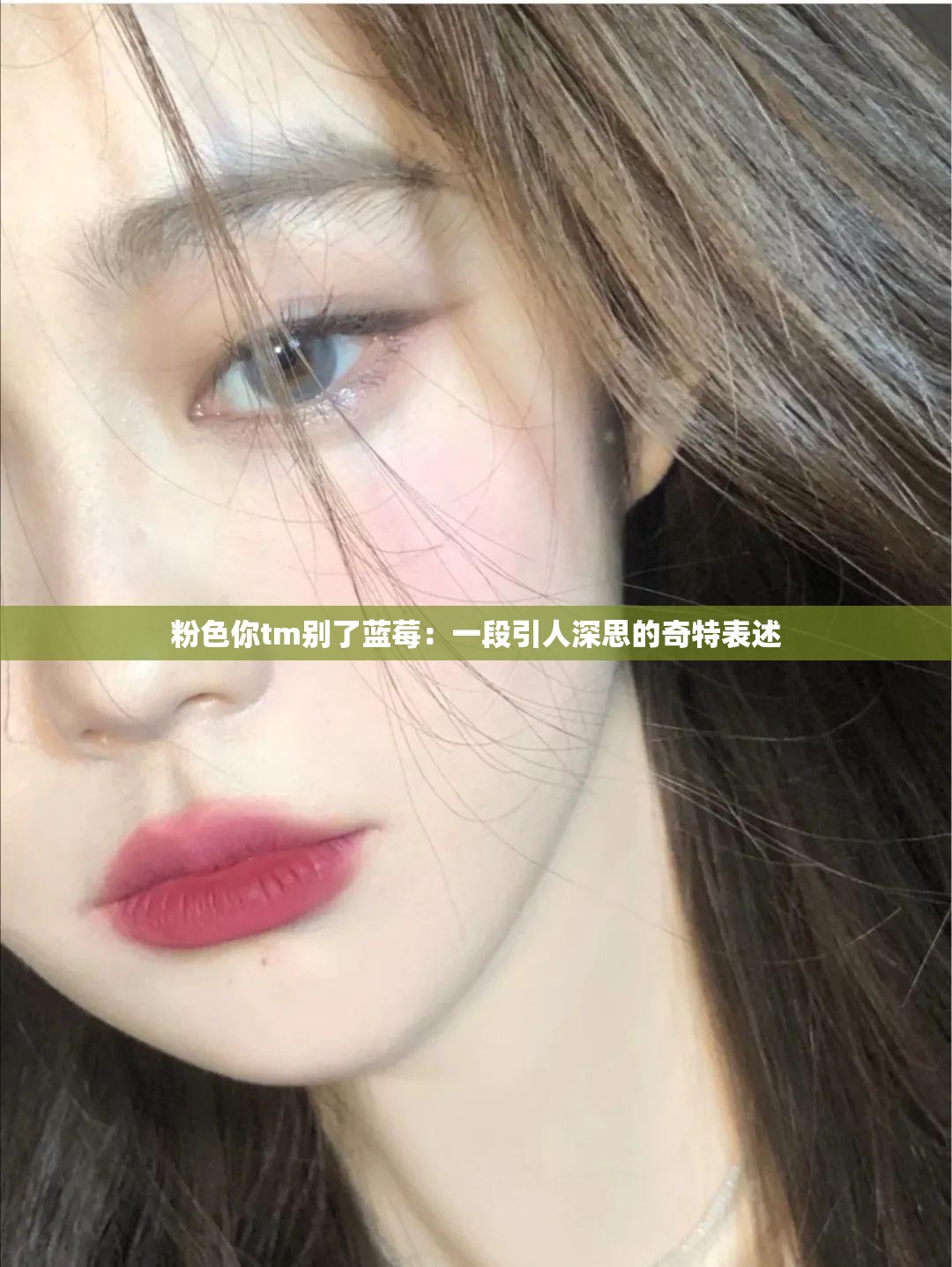 粉色你tm别了蓝莓：一段引人深思的奇特表述