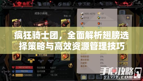 疯狂骑士团，全面解析翅膀选择策略与高效资源管理技巧