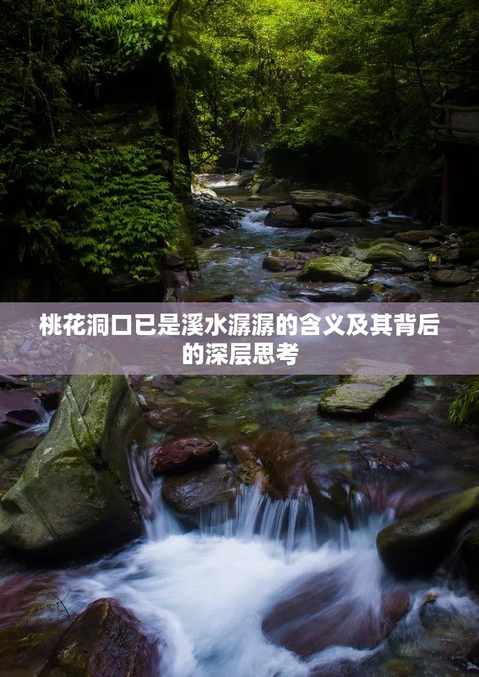 桃花洞口已是溪水潺潺的含义及其背后的深层思考