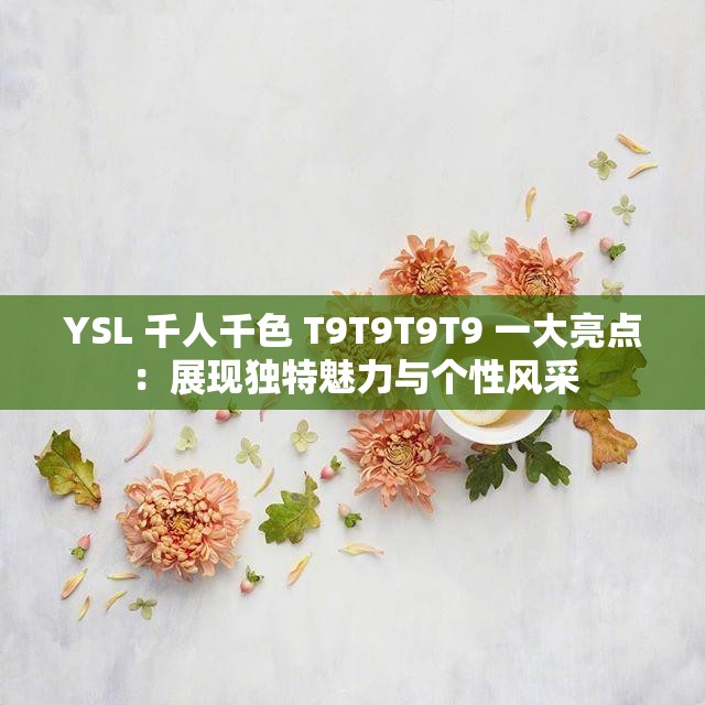 YSL 千人千色 T9T9T9T9 一大亮点：展现独特魅力与个性风采