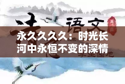永久久久久：时光长河中永恒不变的深情承诺