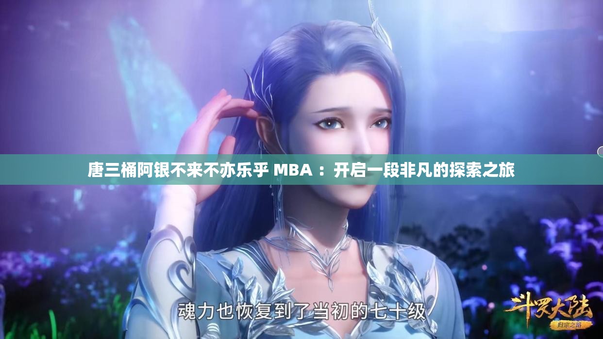唐三桶阿银不来不亦乐乎 MBA ：开启一段非凡的探索之旅