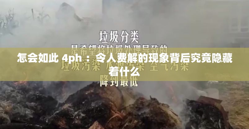 怎会如此 4ph ：令人费解的现象背后究竟隐藏着什么