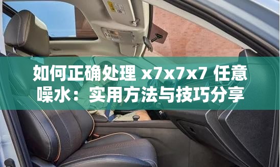 如何正确处理 x7x7x7 任意噪水：实用方法与技巧分享