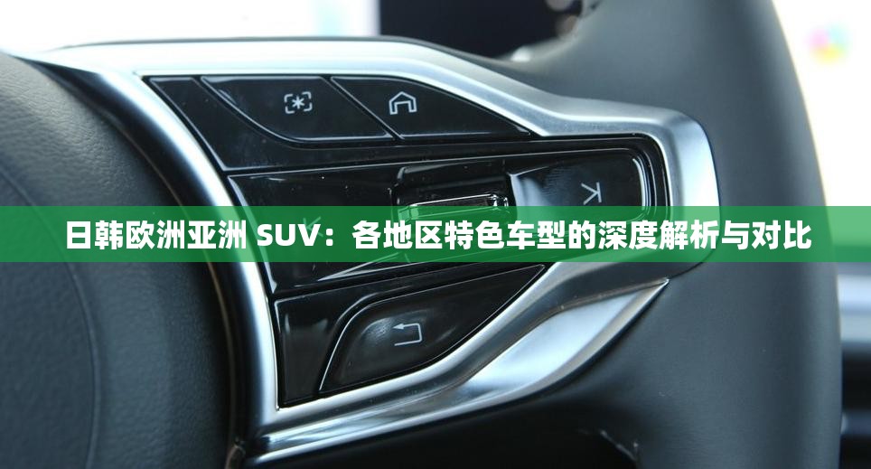 日韩欧洲亚洲 SUV：各地区特色车型的深度解析与对比