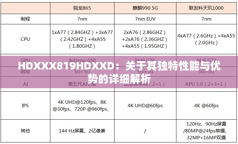 HDXXX819HDXXD：关于其独特性能与优势的详细解析