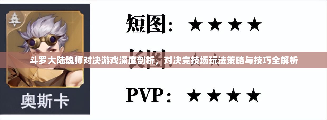 斗罗大陆魂师对决游戏深度剖析，对决竞技场玩法策略与技巧全解析