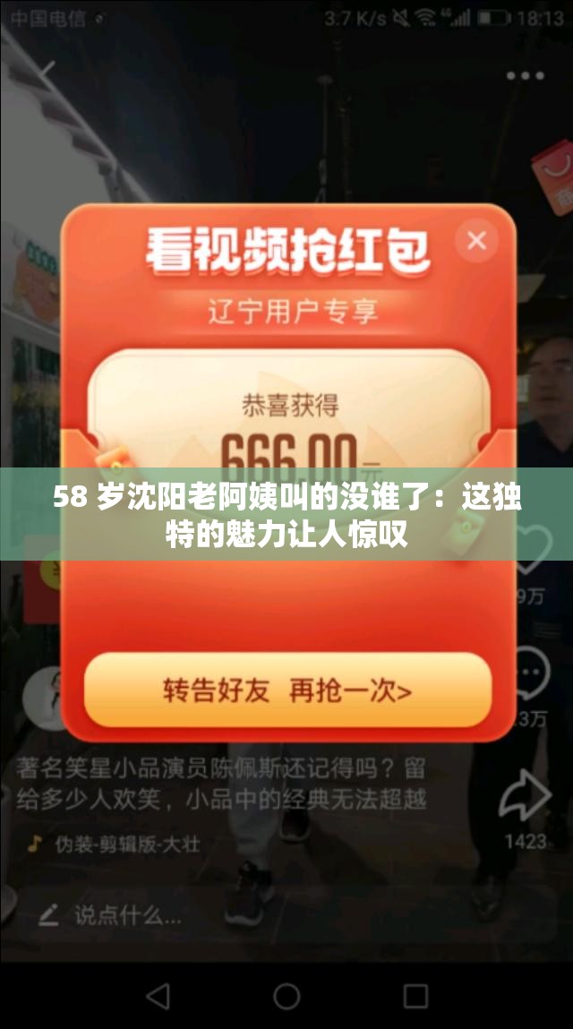 58 岁沈阳老阿姨叫的没谁了：这独特的魅力让人惊叹