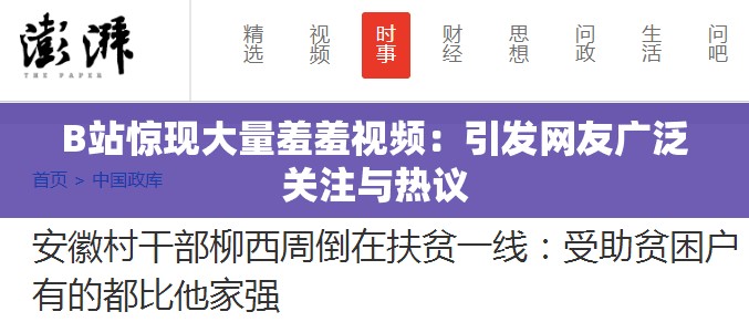 B站惊现大量羞羞视频：引发网友广泛关注与热议