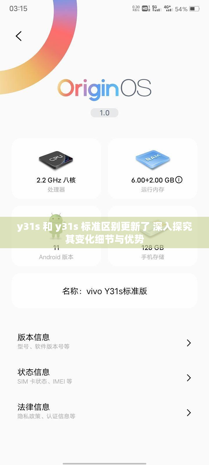 y31s 和 y31s 标准区别更新了 深入探究其变化细节与优势
