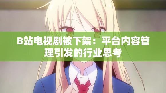 B站电视剧被下架：平台内容管理引发的行业思考