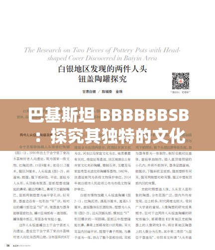 巴基斯坦 BBBBBBSB ：探究其独特的文化与社会现象