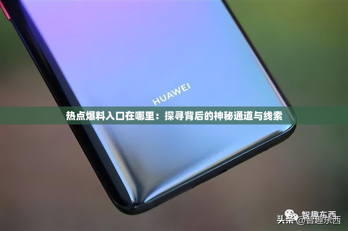 热点爆料入口在哪里：探寻背后的神秘通道与线索