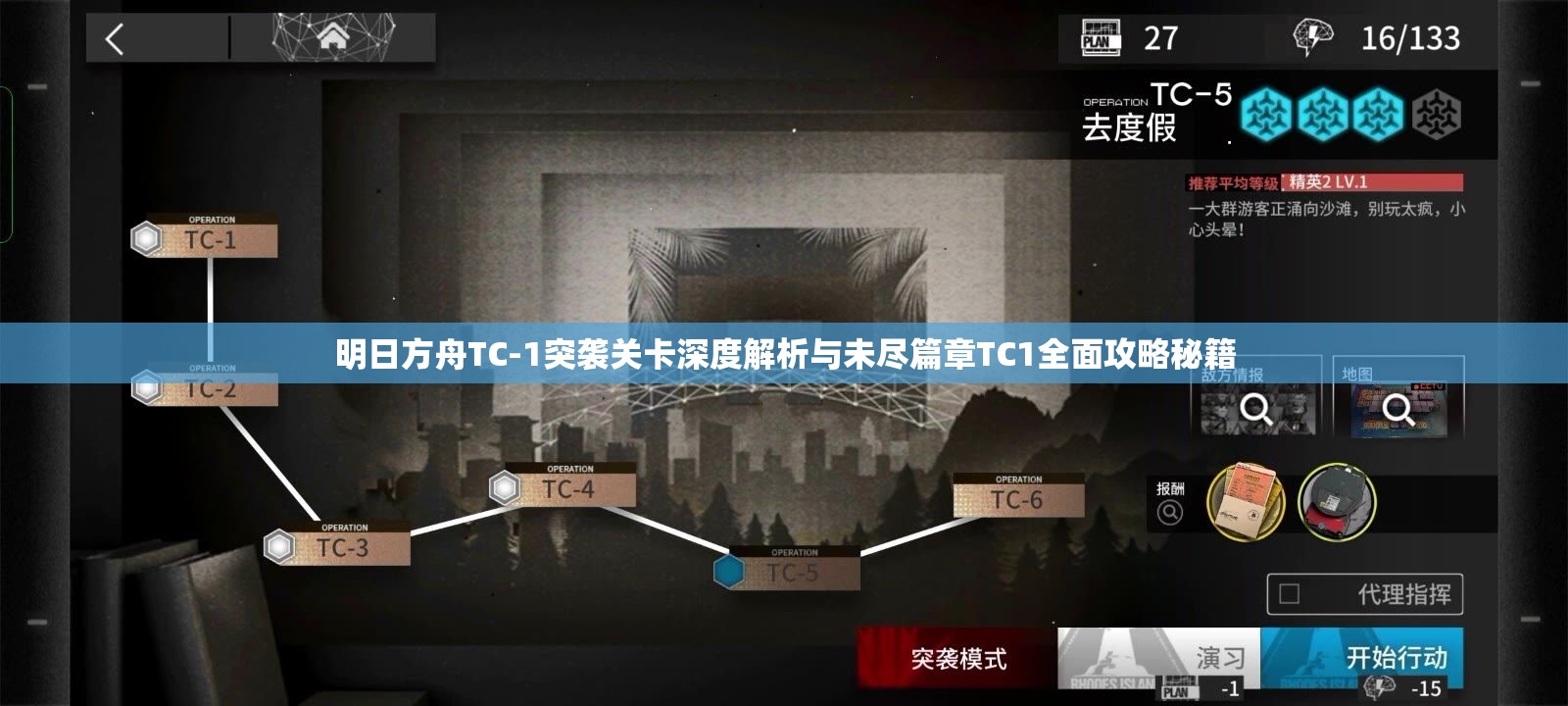 明日方舟TC-1突袭关卡深度解析与未尽篇章TC1全面攻略秘籍