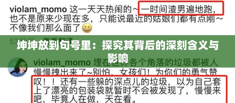 坤坤放到句号里：探究其背后的深刻含义与影响