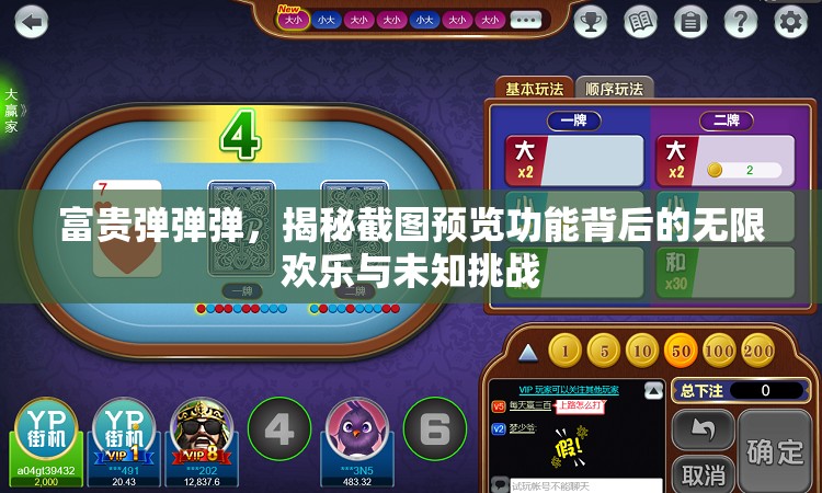 富贵弹弹弹，揭秘截图预览功能背后的无限欢乐与未知挑战