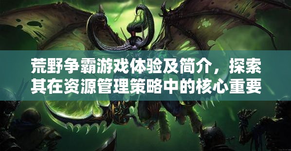 荒野争霸游戏体验及简介，探索其在资源管理策略中的核心重要性