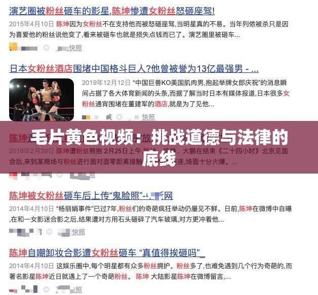 毛片黄色视频：挑战道德与法律的底线