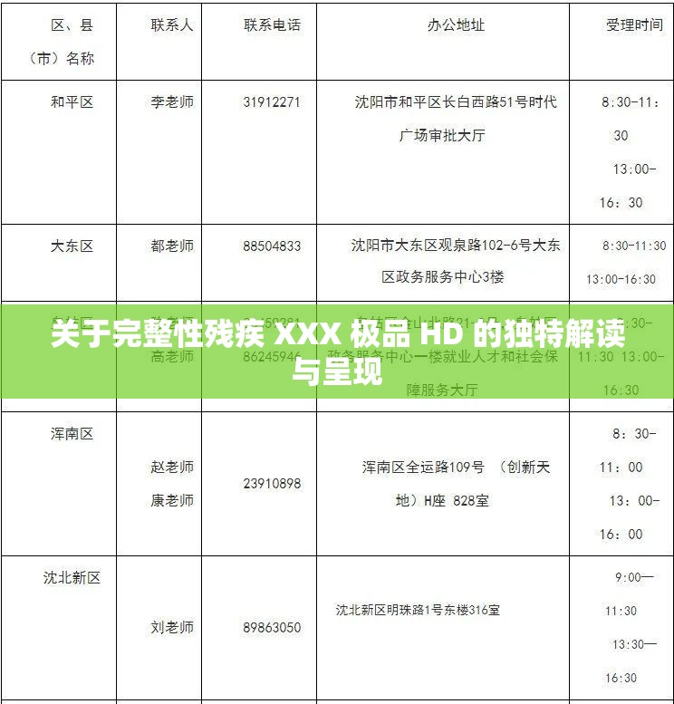 关于完整性残疾 XXX 极品 HD 的独特解读与呈现