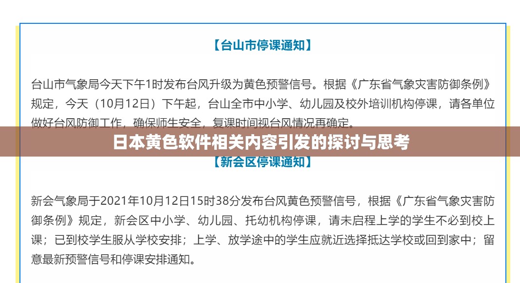 日本黄色软件相关内容引发的探讨与思考