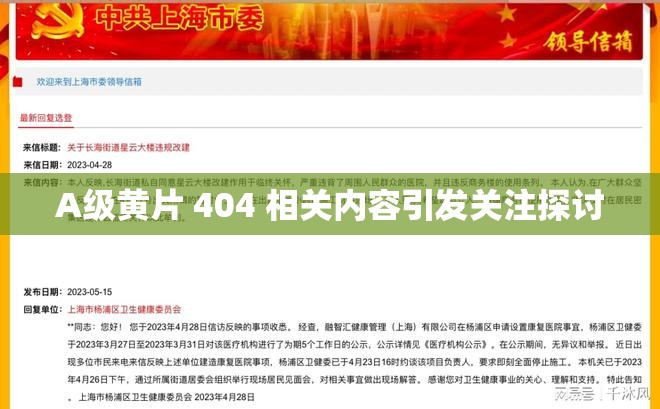 A级黄片 404 相关内容引发关注探讨