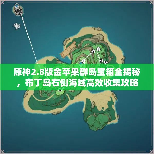 原神2.8版金苹果群岛宝箱全揭秘，布丁岛右侧海域高效收集攻略指南