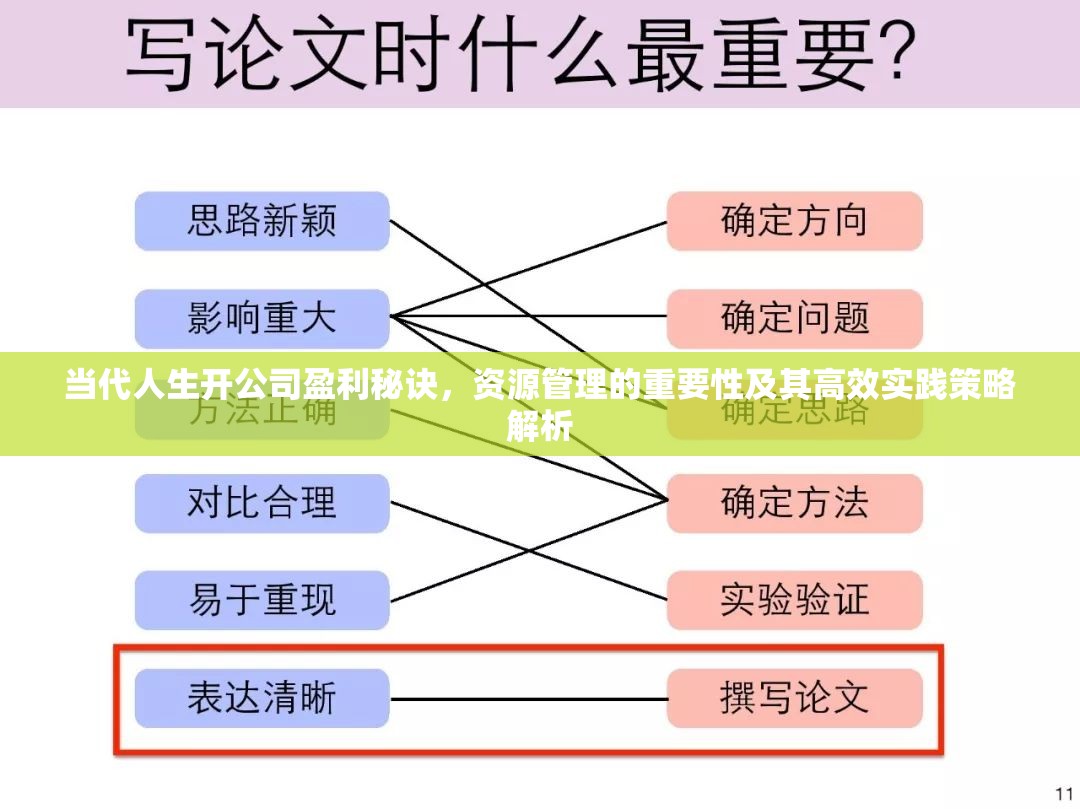 当代人生开公司盈利秘诀，资源管理的重要性及其高效实践策略解析