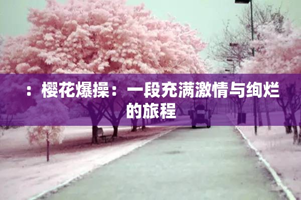 ：樱花爆操：一段充满激情与绚烂的旅程