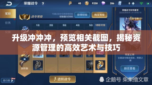 升级冲冲冲，预览相关截图，揭秘资源管理的高效艺术与技巧