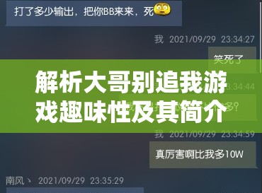 解析大哥别追我游戏趣味性及其简介在资源管理策略制定中的重要性