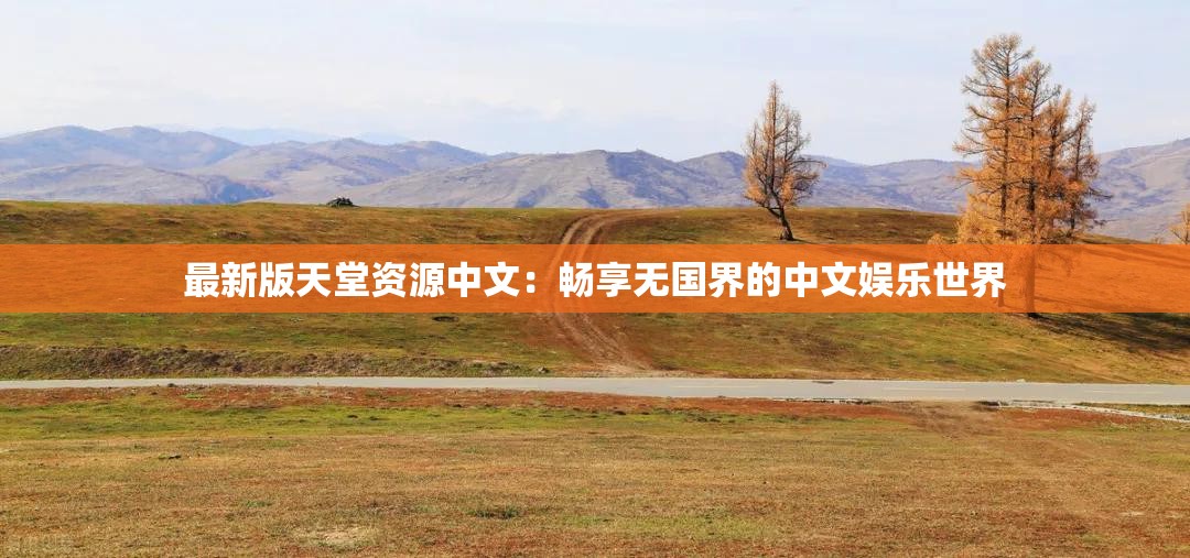 最新版天堂资源中文：畅享无国界的中文娱乐世界