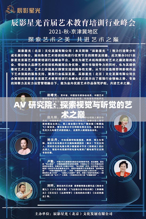 AV 研究院：探索视觉与听觉的艺术之巅