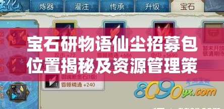 宝石研物语仙尘招募包位置揭秘及资源管理策略与抽取剧场人物指南