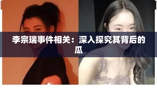 李宗瑞事件相关：深入探究其背后的瓜