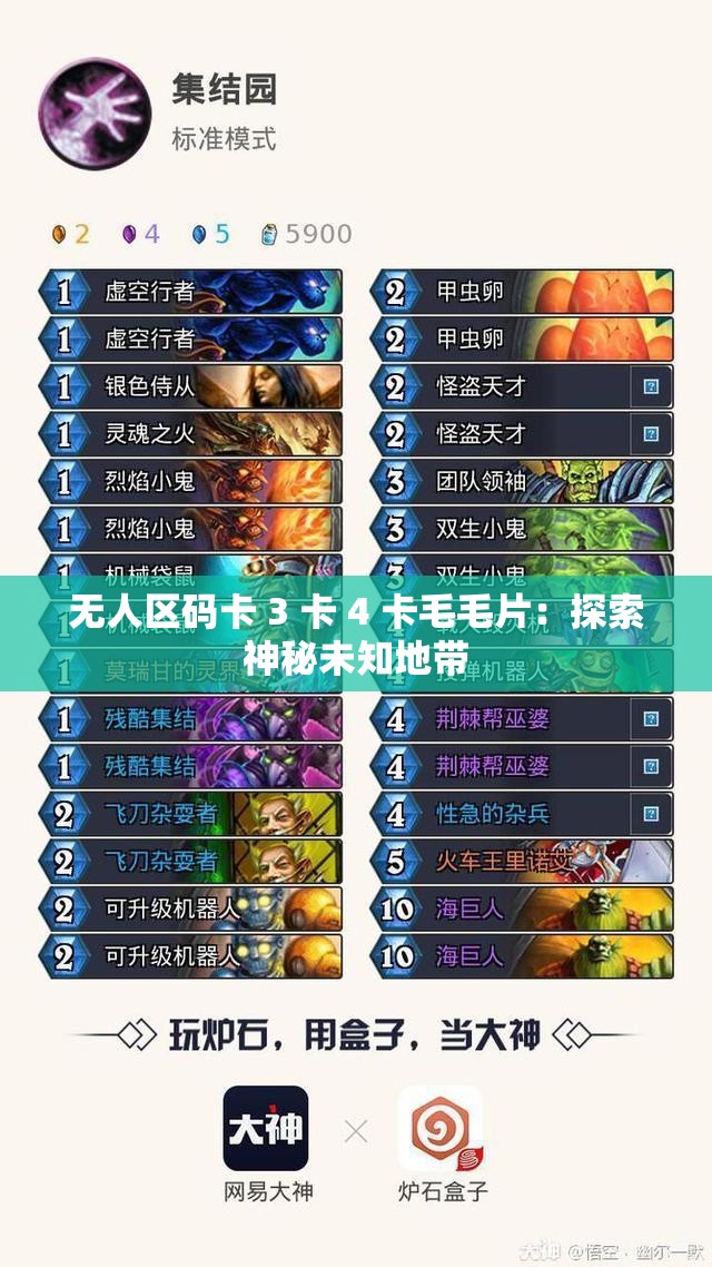 无人区码卡 3 卡 4 卡毛毛片：探索神秘未知地带
