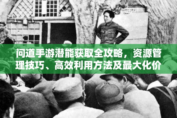 问道手游潜能获取全攻略，资源管理技巧、高效利用方法及最大化价值策略