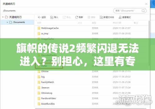 旗帜的传说2频繁闪退无法进入？别担心，这里有专业解决妙招！