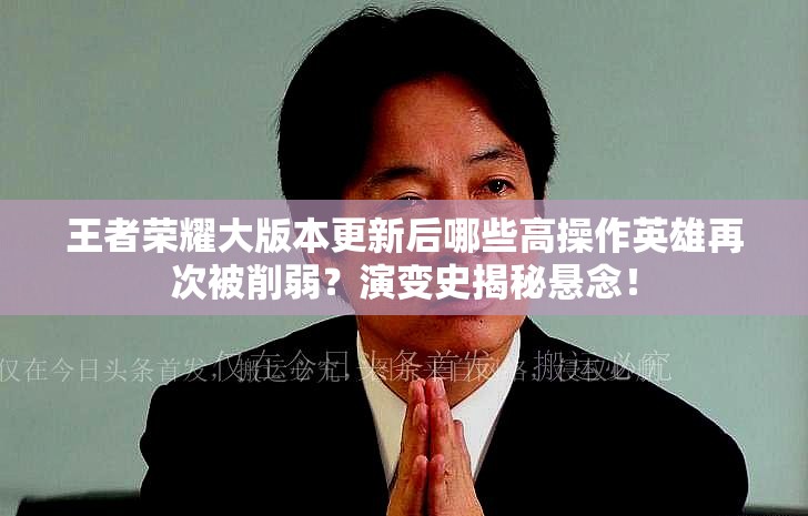 王者荣耀大版本更新后哪些高操作英雄再次被削弱？演变史揭秘悬念！