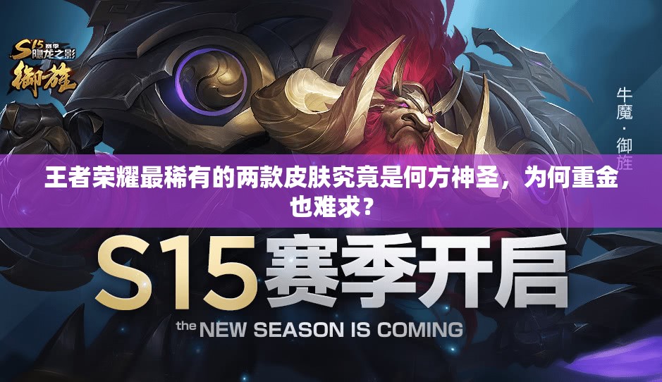 王者荣耀最稀有的两款皮肤究竟是何方神圣，为何重金也难求？